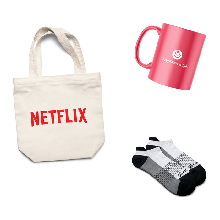 Kit composite: Employee Gifts Under $25. Canvas tote, ceramic mug and ankle socks, all with your logo