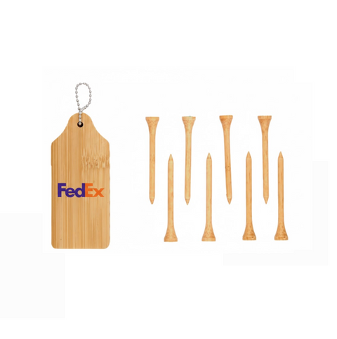 Custom Bamboo Golf Tees and Tee Holder