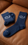 Custom boardroom dress socks with logo, view 3