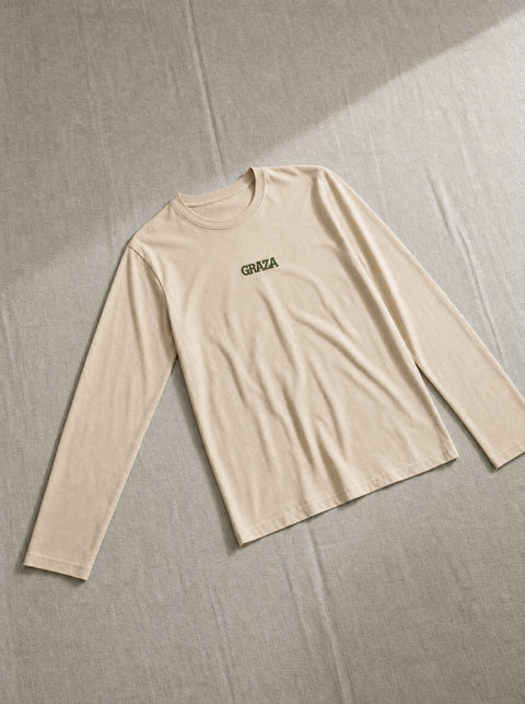 Custom 230g Cotton Long Sleeve Tee, custom branded example