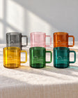 Custom Colored Glass Mug, custom branded example
