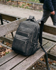 Custom Leather Laptop Backpack, custom branded example